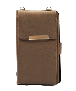 Bifold Wallet Crossbody Cell Phone Bag AD073 TAUPE